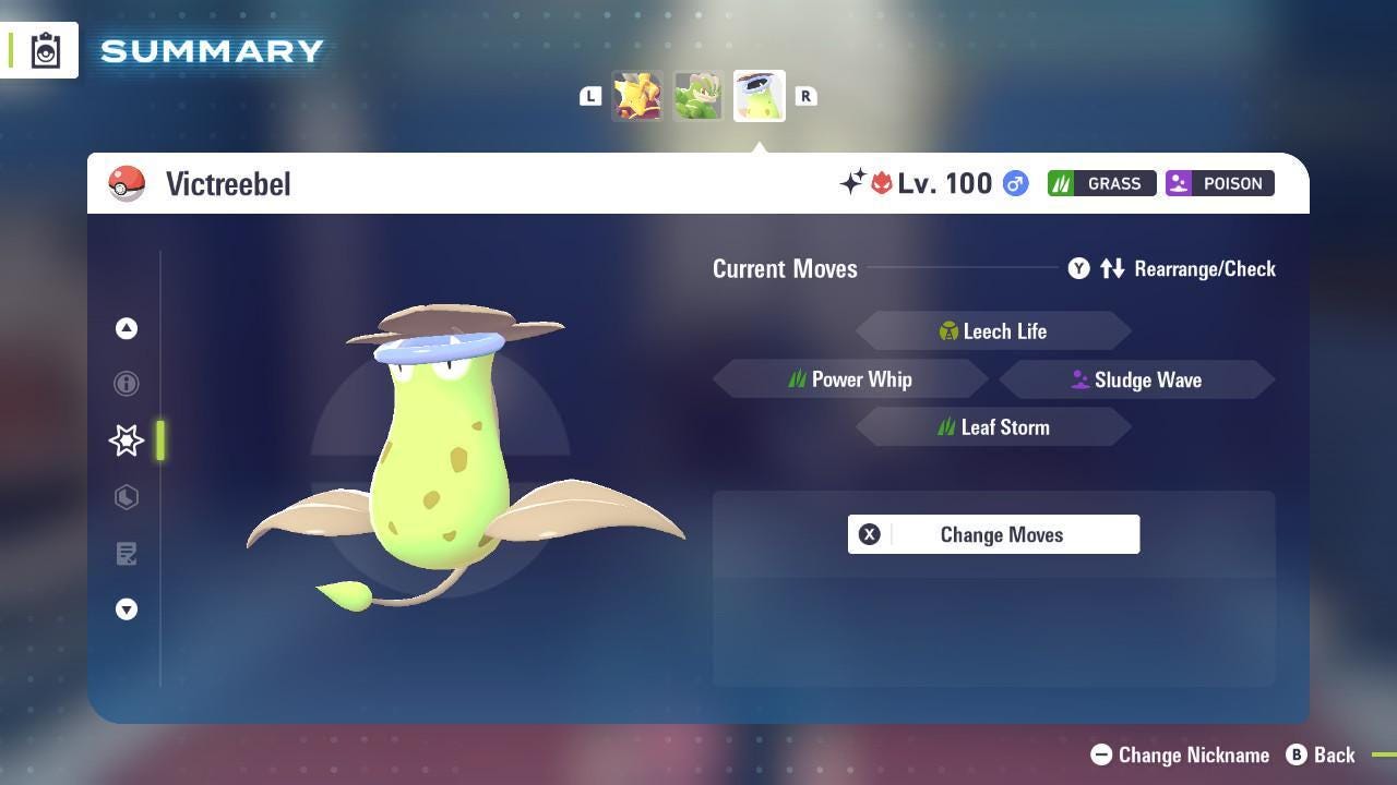 Shiny Alpha Victreebel Pokémon Legends ZA 6IV Competitive Battle Ready Pokémon card photo 4