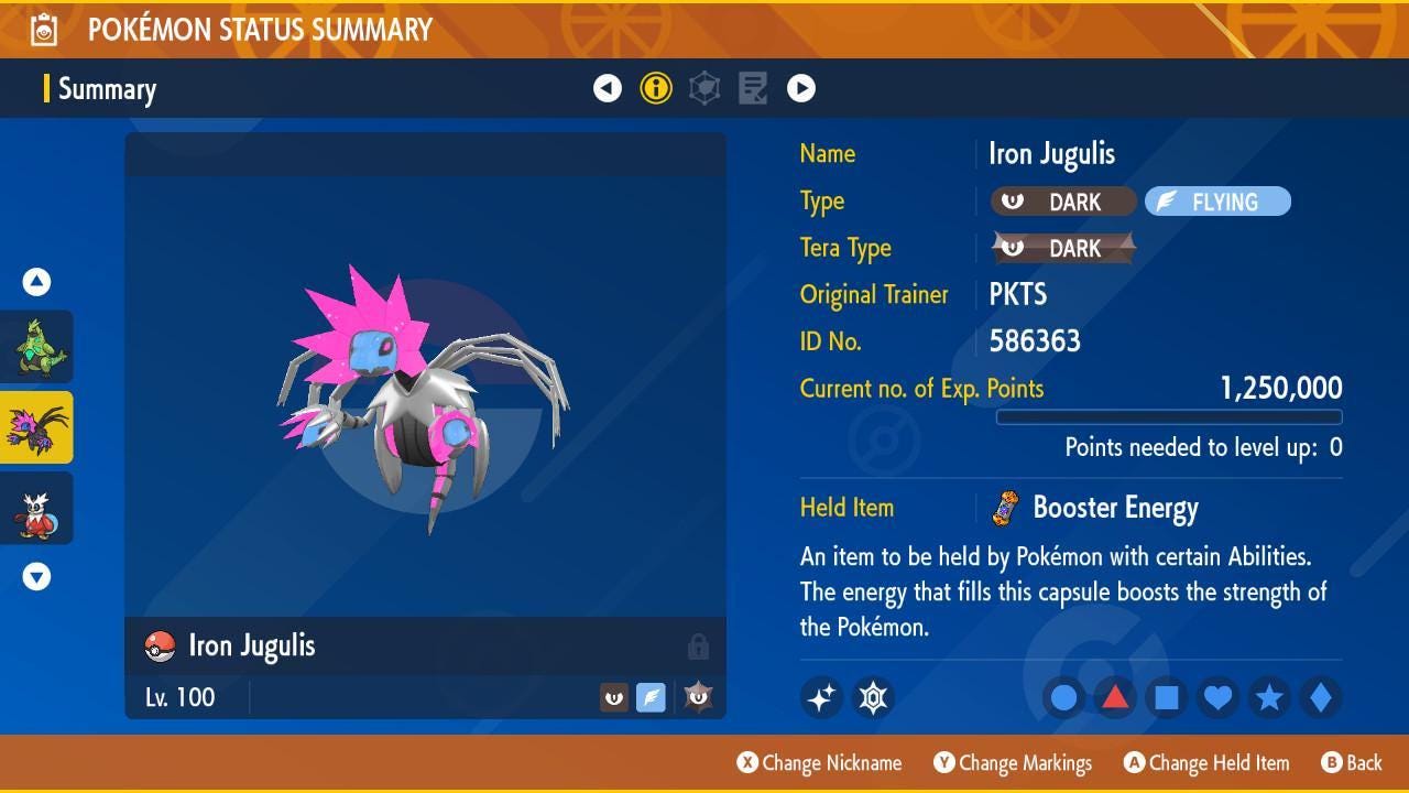 SHINY 6iv IRON JUGULIS Pokémon Scarlet and Violet 6IV Competitive Battle Ready Pokémon card photo 2