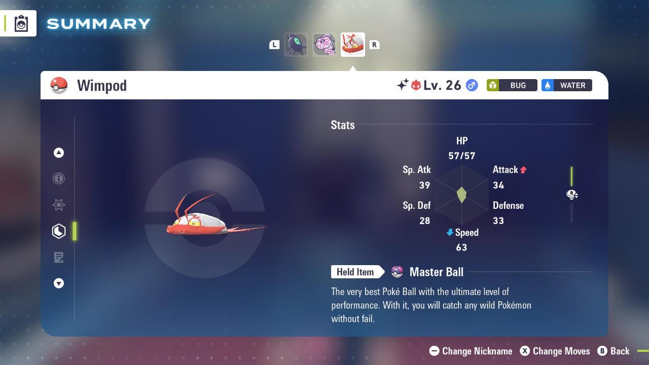 Shiny Alpha Wimpod Pokemon Legends Za Mega Dimension DLC 6IV Competitive Battle Ready Pokémon card photo 2