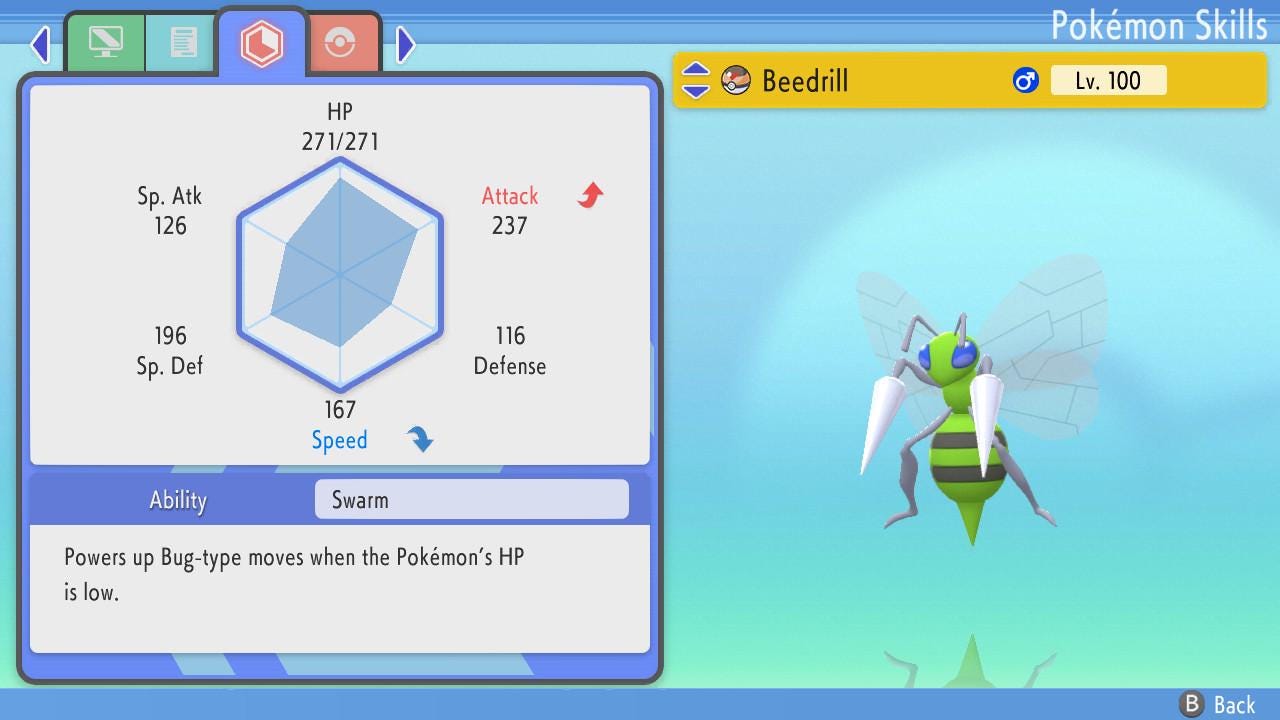 Shiny BEEDRILL Pokemon Brilliant Diamond Shining Pearl 6IV Competitive Battle Ready Pokémon card photo 3