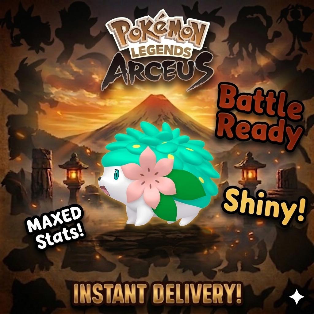 Shiny Shaymin Pokemon Legends Arceus 6IV Competitive Battle Ready – Legends Arceus Pokémon card photo