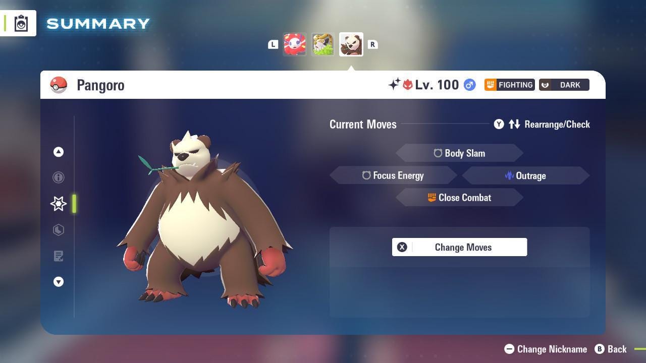 Shiny Alpha Pangoro Pokémon Legends ZA 6IV Competitive Battle Ready Pokémon card photo 3