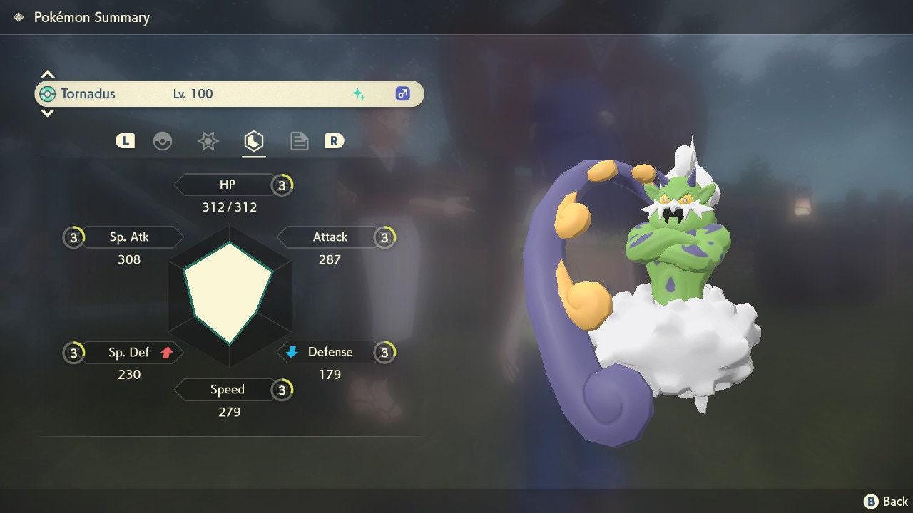 Shiny TORNADUS Pokemon Legends Arceus 6IV Competitive Battle Ready Pokémon card photo 3
