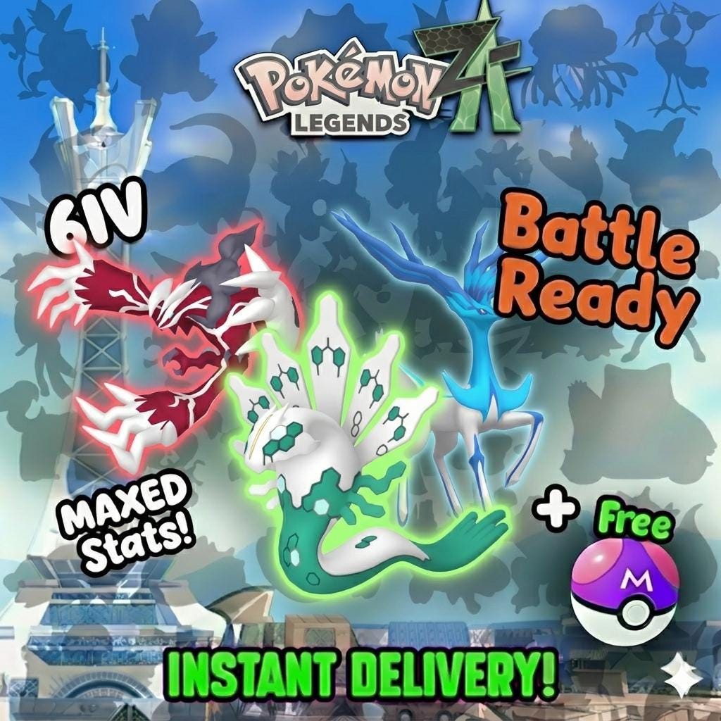 Foto de la carta Pokémon Pack Trio Legendario Variocolor de Kalos Pokémon ZA 6IV Variocolor Pokémon Legends ZA 6IV Listo para el Combate Competitivo Cualquier Objeto Equipado Mega Evolución