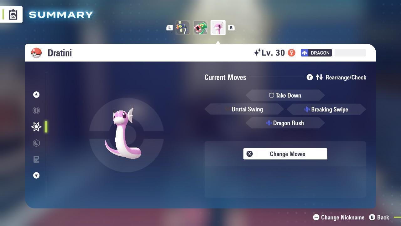 Фото покемона Блестящий DRATINI Pokémon Legends ZA 6IV Готов к соревновательным битвам 4