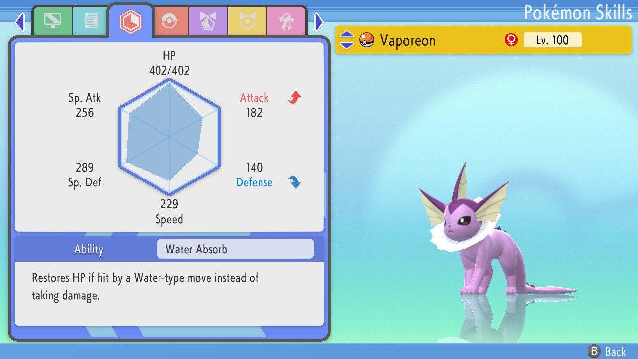 SHINY 6IV VAPOREON Pokemon Brilliant Diamond Shining Pearl 6IV Competitive Battle Ready Pokémon card photo 4