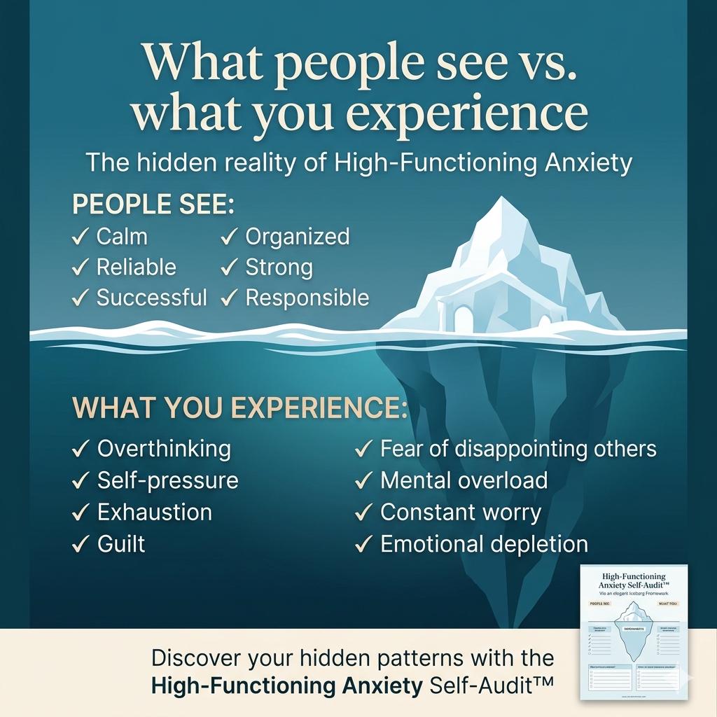 High Functioning Anxiety Workbook Self Audit Overthinking People Pleasing Boundaries PDF Pokémon card photo 4