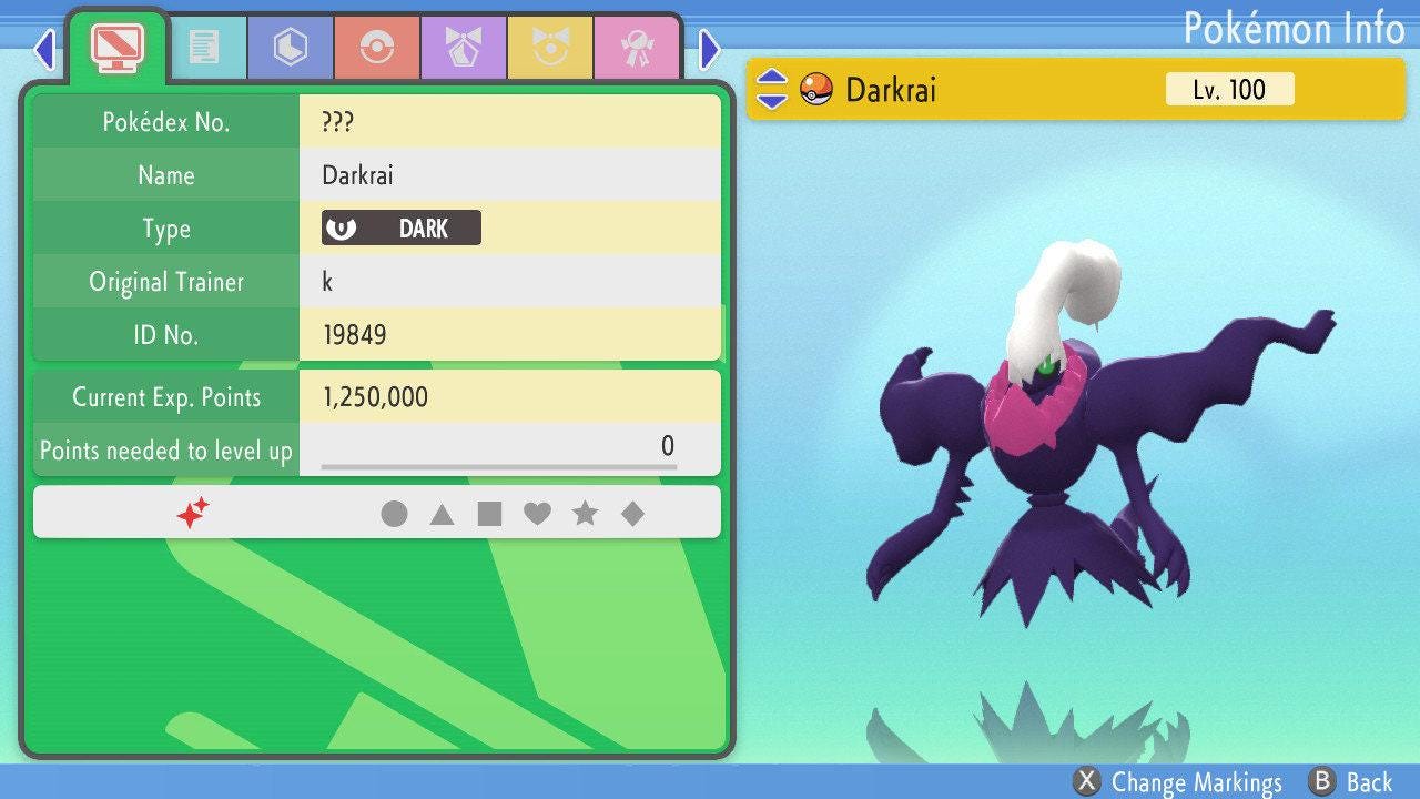 Shiny Darkrai Pokemon Brilliant Diamond Shining Pearl 6IV Competitive Battle Ready Pokémon card photo 4