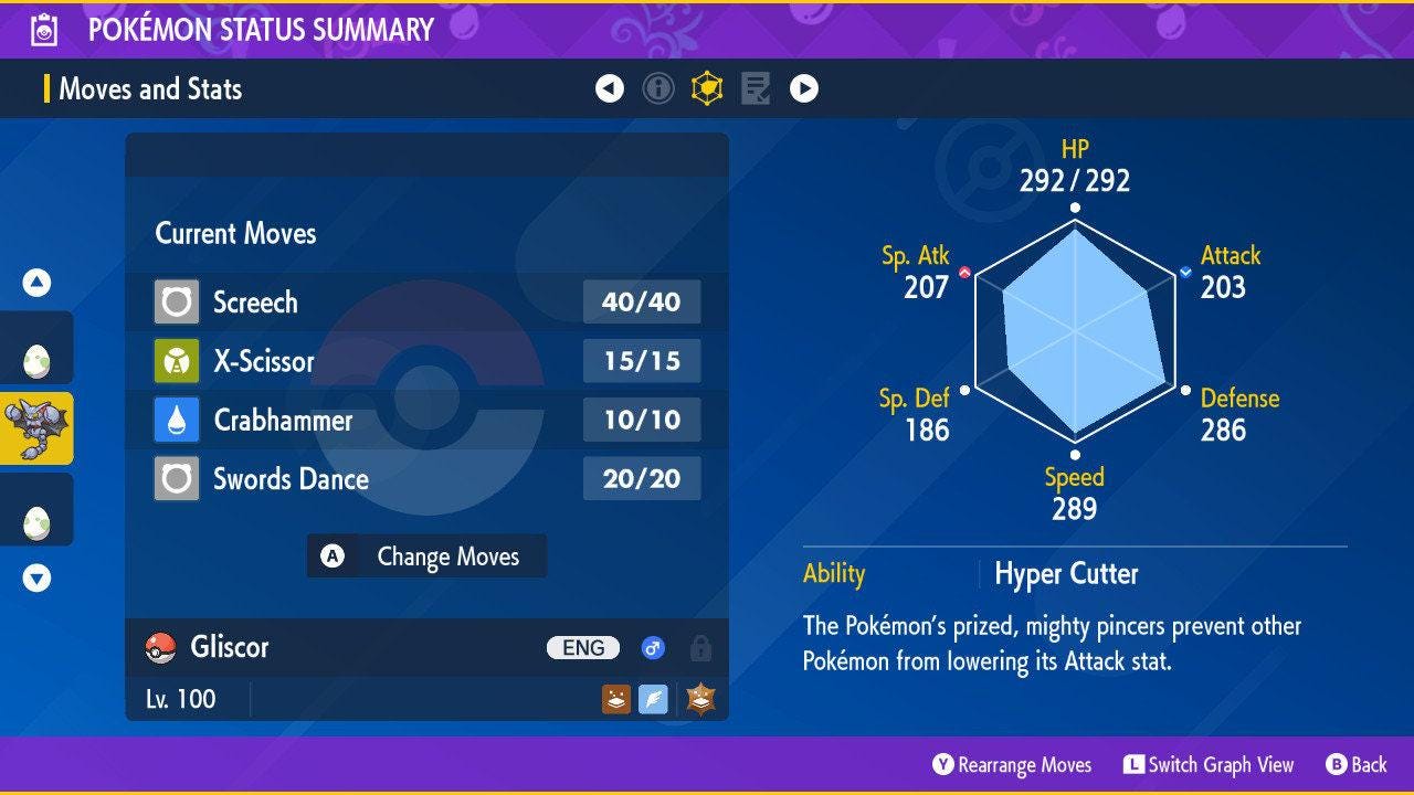 Shiny GLISCOR Pokémon Scarlet Violet 6IV Competitive Battle Ready Pokémon card photo 2