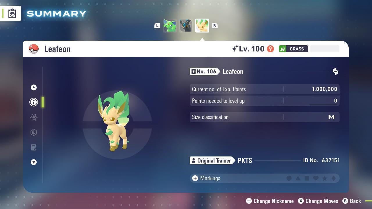 Shiny LEAFEON Pokémon Legends ZA 6IV Competitive Battle Ready Pokémon card photo 3