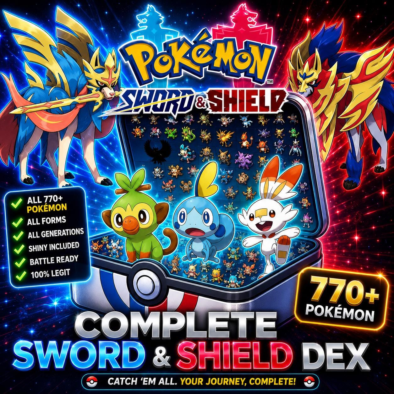 Complete Scarlet Violet Pokedex 930 Pokémon Shiny Living Dex Pokémon HOME Custom OT Pokémon card photo