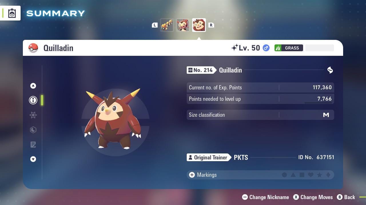 Shiny QUILLADIN Pokémon Legends ZA 6IV Competitive Battle Ready Pokémon card photo 2