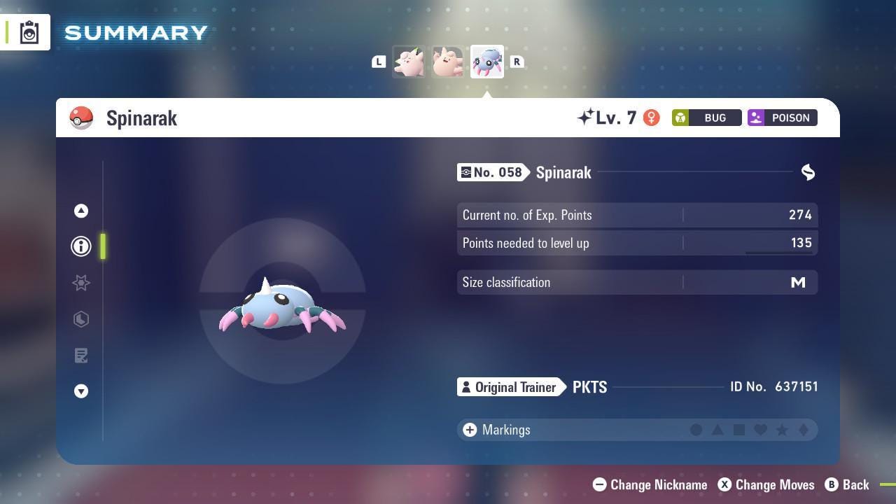 Фото покемона Блестящий SPINARAK Pokémon Legends ZA 6IV Готов к соревновательным битвам 2