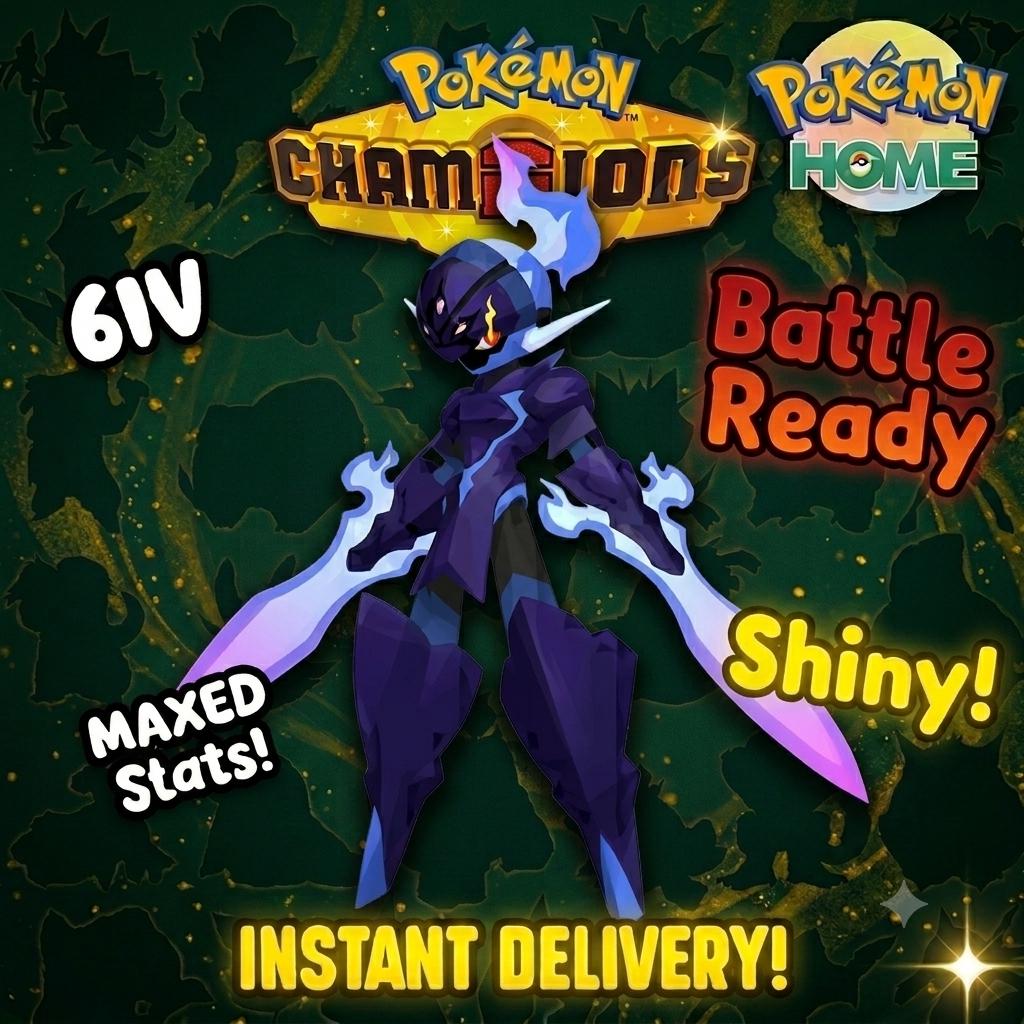 Shiny Ceruledge Pokémon Champions 6IV Competitive Battle Ready Pokémon card photo