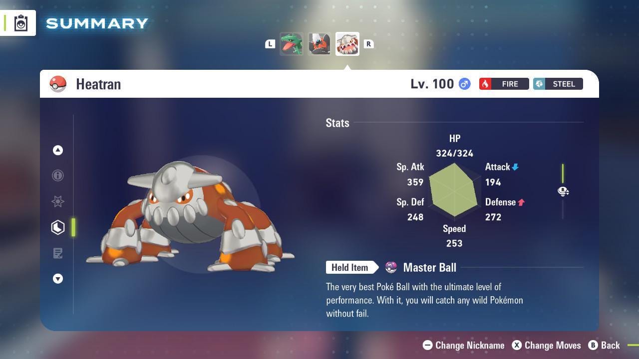 Non Shiny 6IV Heatran Pokemon Legends Za Mega Dimension DLC 6IV Competitive Battle Ready Pokémon card photo 2
