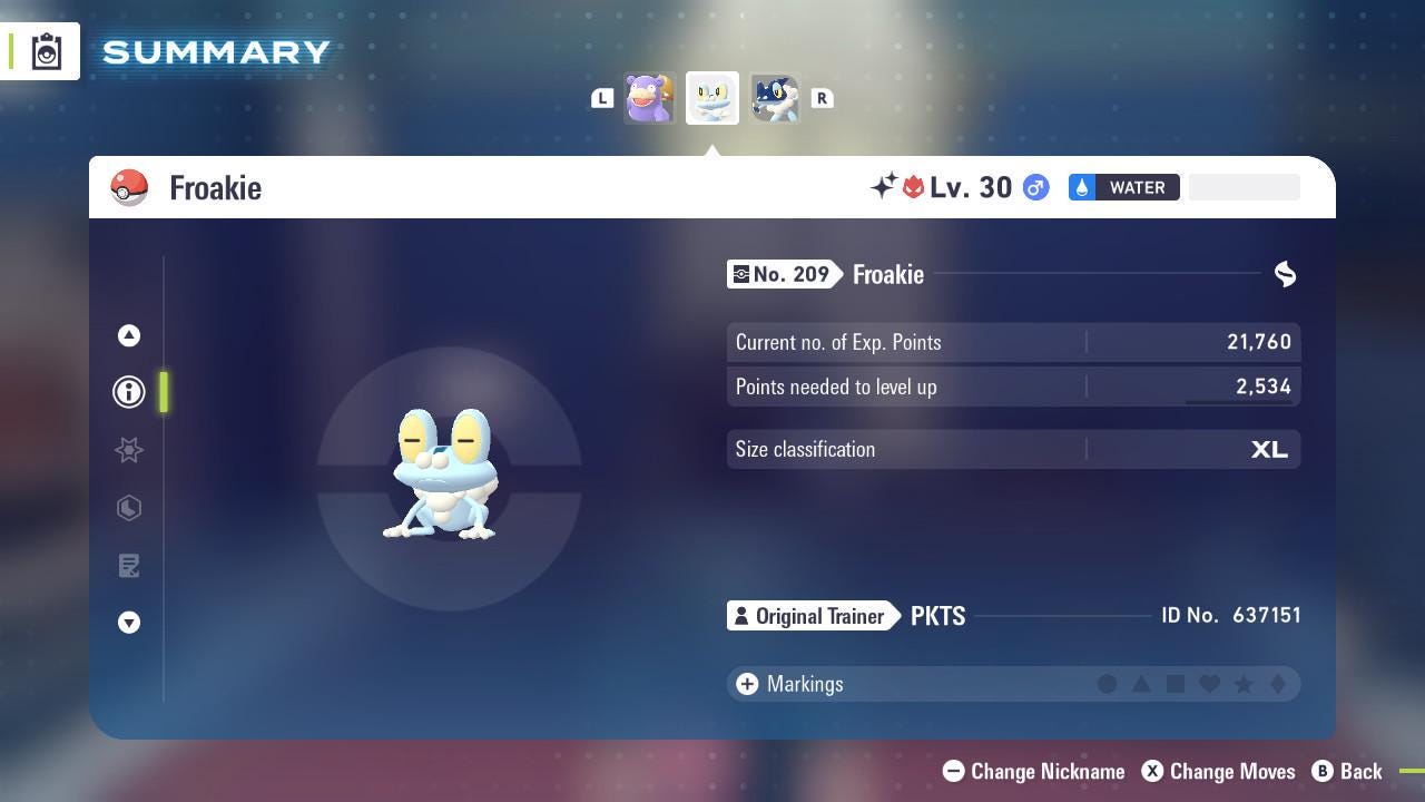 Shiny Alpha Froakie Pokémon Legends ZA 6IV Competitive Battle Ready Pokémon card photo 3