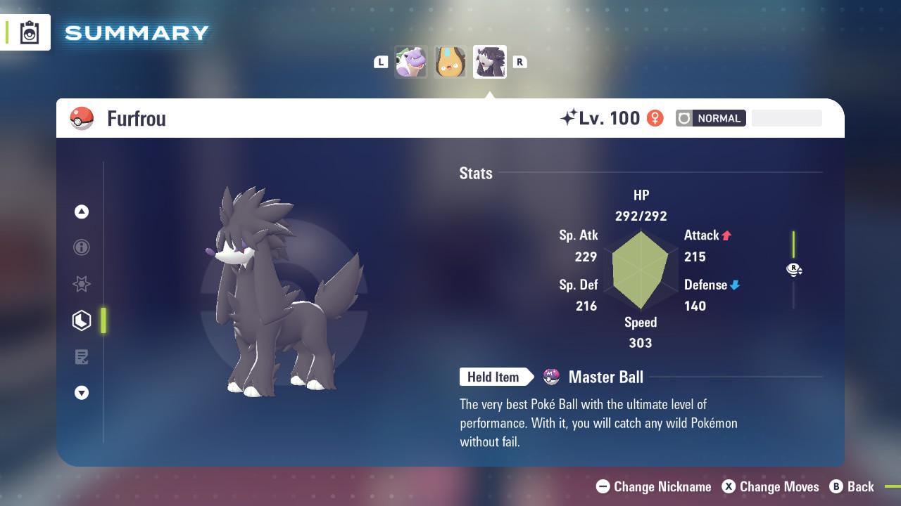 Фото покемона Блестящий FURFROU Pokémon Legends ZA 6IV Готов к соревновательным битвам 2