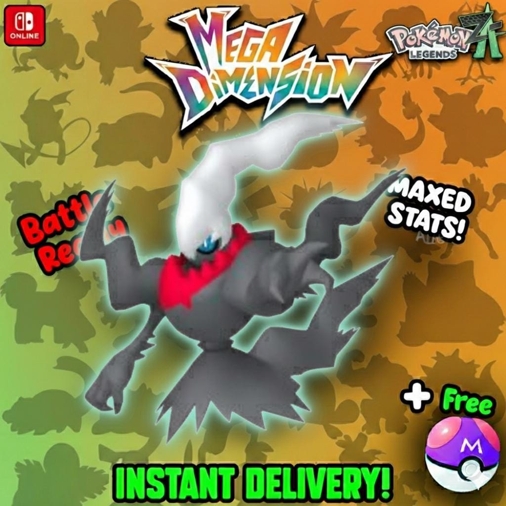 Non Shiny 6IV Darkrai Pokemon Legends Za Mega Dimension DLC 6IV Competitive Battle Ready – Pokémon Legends Z-A Pokémon card photo