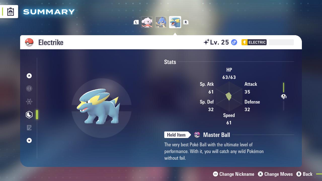 Фото покемона Шайни ЭЛЕКТРИКЕ Pokémon Legends ZA 6IV Готов к битве