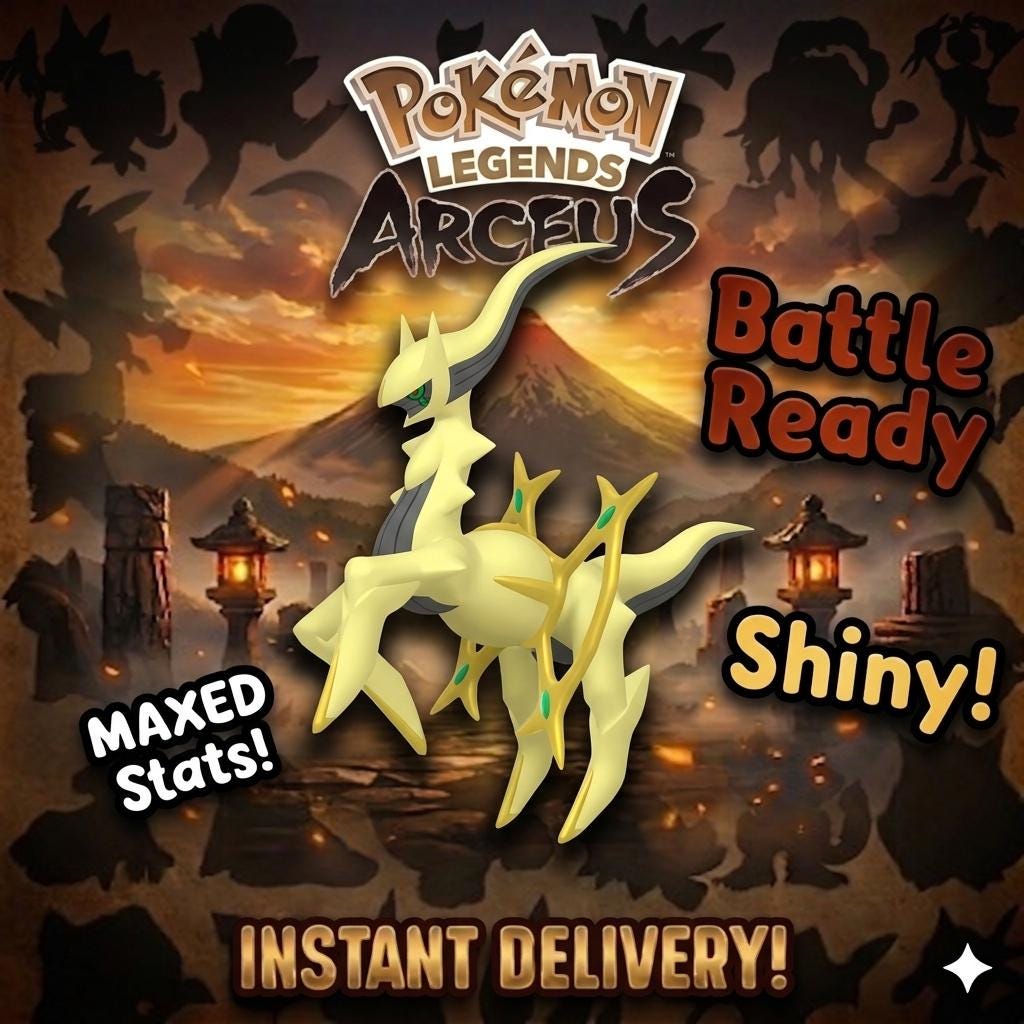Shiny Arceus Pokemon Legends Arceus 6IV Competitive Battle Ready – Legends Arceus Pokémon card photo