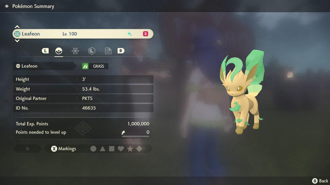 Shiny LEAFEON Pokemon Legends Arceus 6IV Competitive Battle Ready Pokémon card photo 2