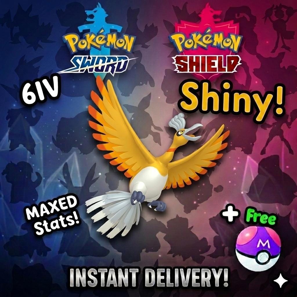 Shiny 6IV HO OH Pokemon Sword Shield 6IV Competitive Battle Ready – Sword & Shield Pokémon card photo