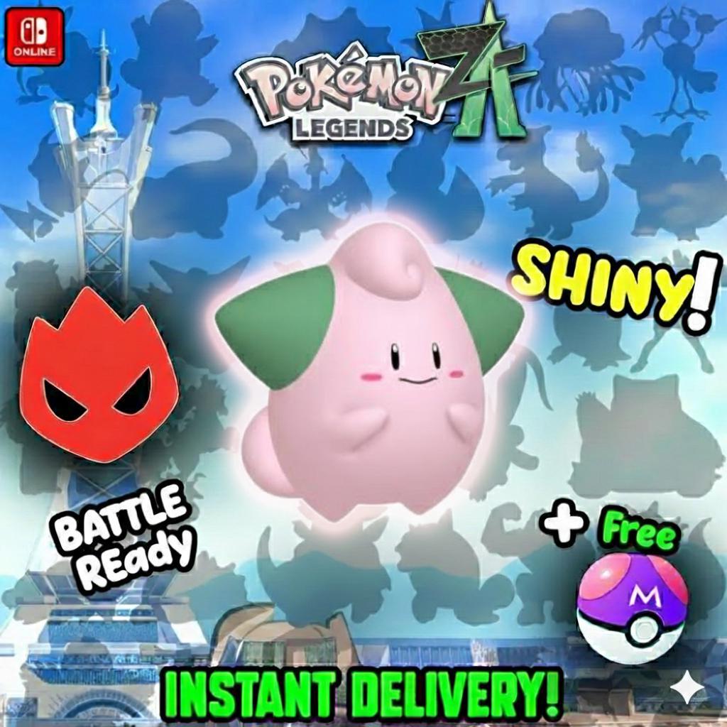 Shiny Alpha Cleffa Pokémon Legends ZA 6IV Competitive Battle Ready – Pokémon Legends Z-A Pokémon card photo