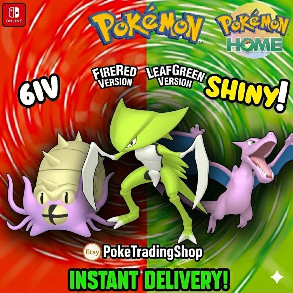 Foto de la carta Pokémon Pokémon FIRERED LEAFGREEN Auténtico FÓSILES Shiny Omastar Aerodactyl Kabutops Transferencia a Pokemon Home Switch 2 30º Aniversario