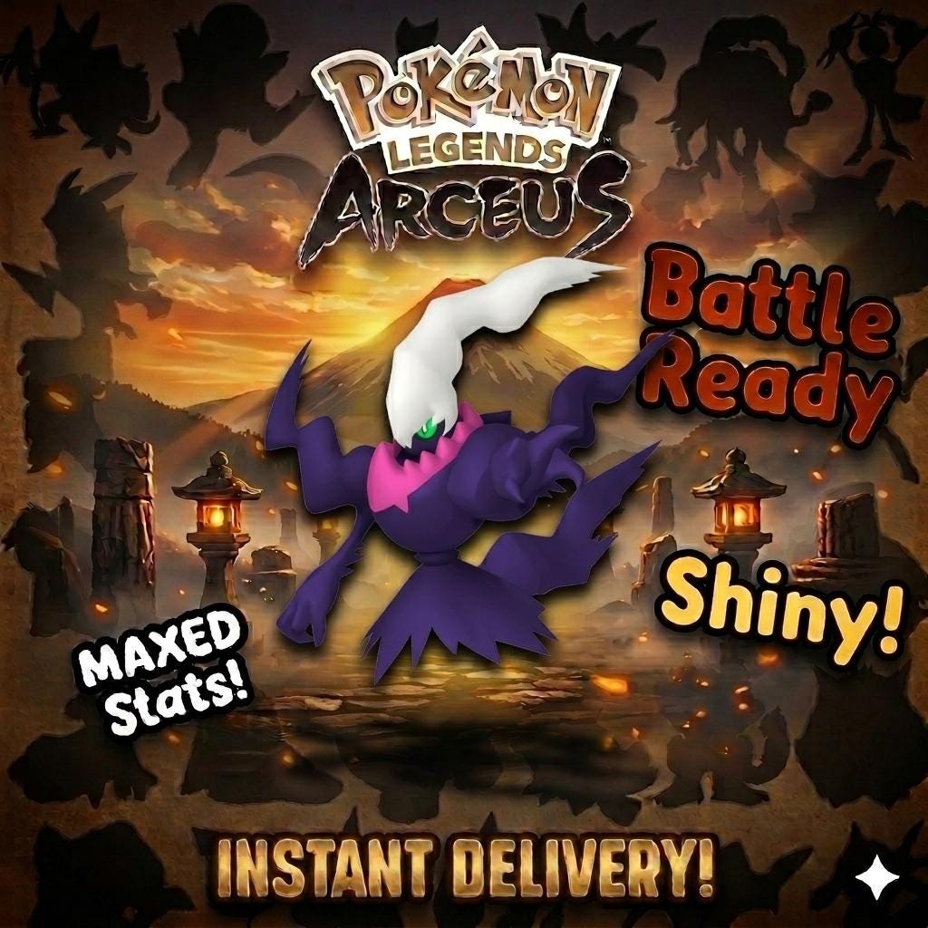 Shiny Darkrai Pokemon Legends Arceus 6IV Competitive Battle Ready – Legends Arceus Pokémon card photo
