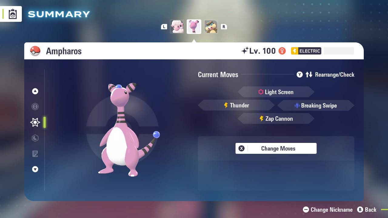 Фото покемона Блестящий АМФАРОС Pokémon Legends ZA 6IV Готов к соревновательным битвам 3