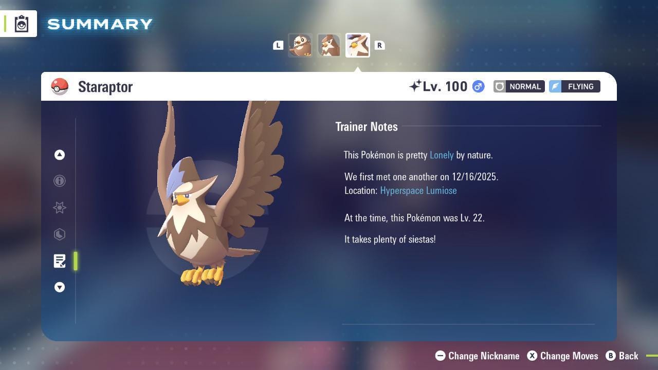 Shiny Staraptor Pokemon Legends ZA Mega Dimension DLC 6IV Competitive Battle Ready Pokémon card photo 4