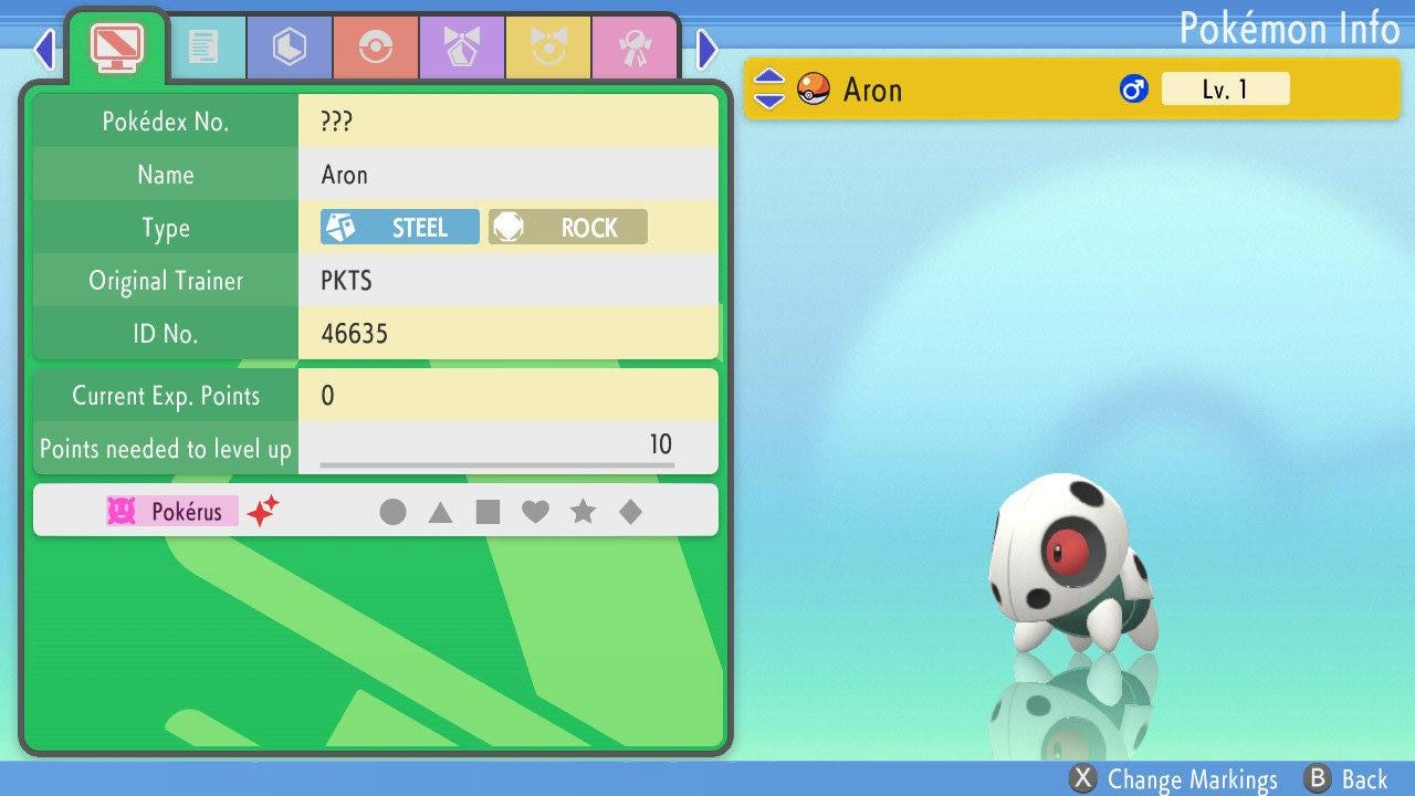SHINY 6IV ARON Pokémon Brilliant Diamond and Shining Pearl 6IV Competitive Battle Ready – Brilliant Diamond & Shining Pearl Pokémon card photo