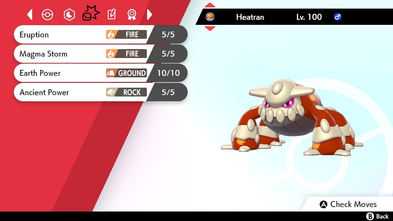 Shiny HEATRAN Pokemon Sword Shield 6IV Competitive Battle Ready Pokémon card photo 3