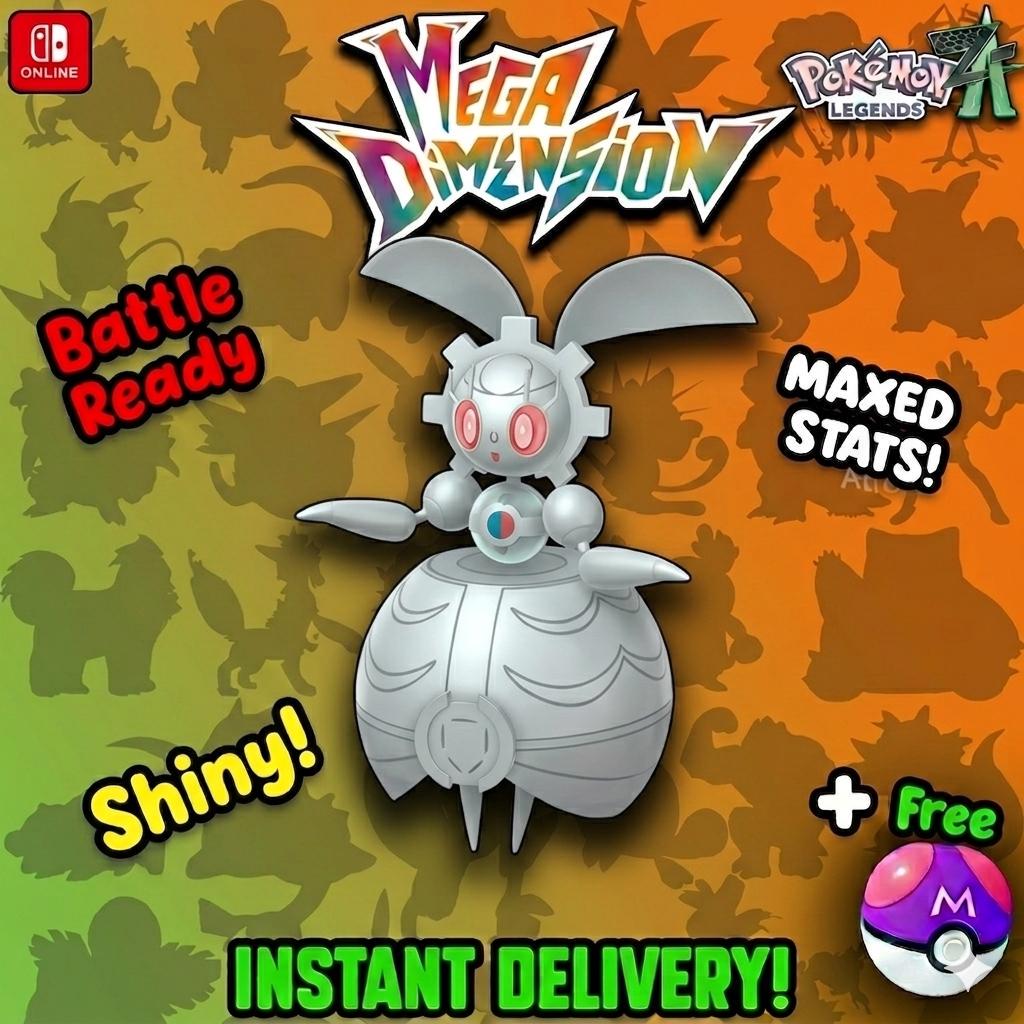 Shiny Magearna Pokemon Legends Za Mega Dimension DLC 6IV Competitive Battle Ready – Pokémon Legends Z-A Pokémon card photo