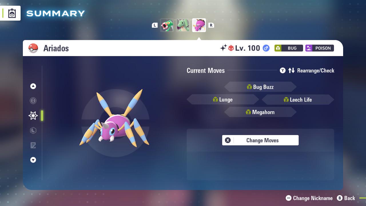 Фото покемона Shiny Alpha Ariados Pokémon Legends ZA 6IV Готовый к соревновательным битвам 3