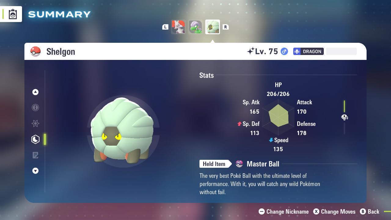 Shiny SHELGON Pokémon Legends ZA 6IV Competitive Battle Ready Pokémon card photo