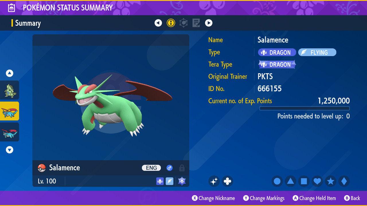 Shiny SALAMENCE Pokémon Scarlet Violet 6IV Competitive Battle Ready – Scarlet & Violet Pokémon card photo