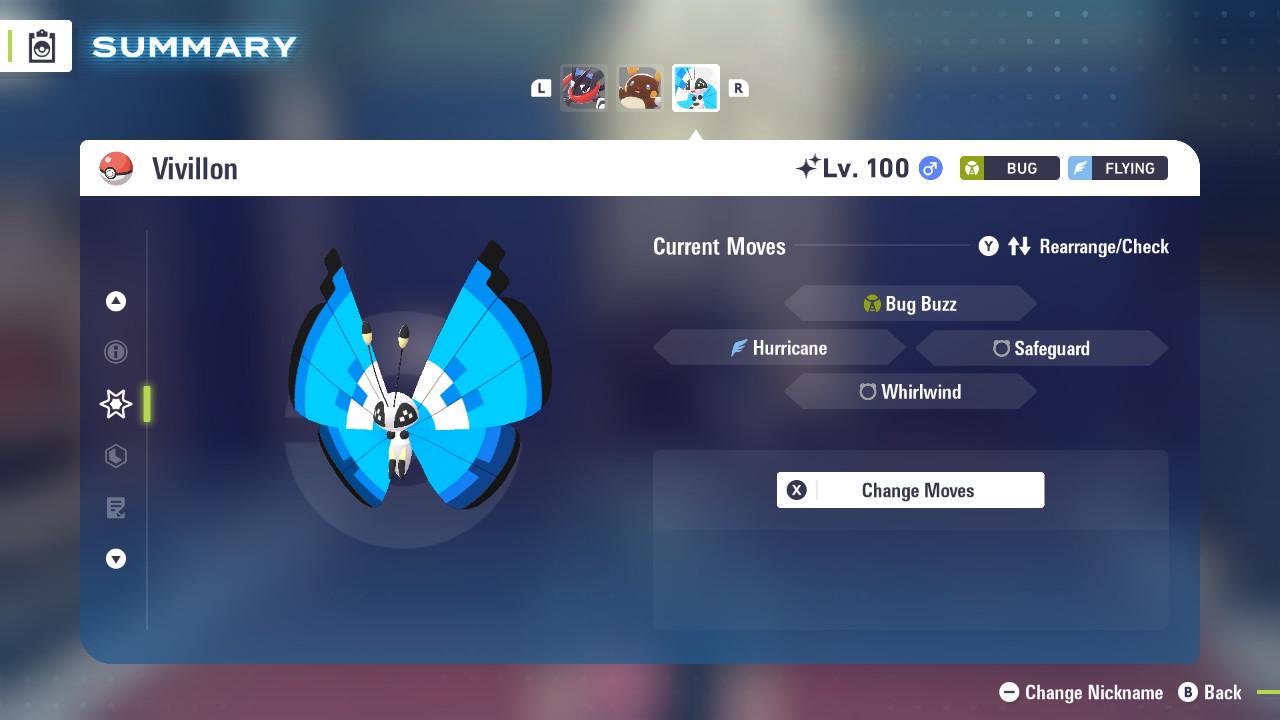 Foto de la carta Pokémon Pokemon Za Shiny 6IV MARINE VIVILLON Pokémon Legends ZA 6IV Listo para el Combate Competitivo 3