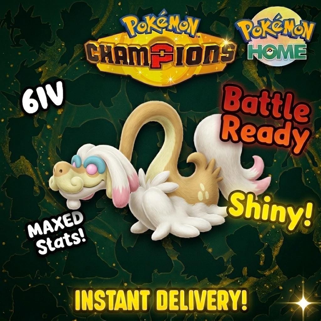 Shiny Drampa Pokémon Champions 6IV Competitive Battle Ready – Champions Pokémon card photo