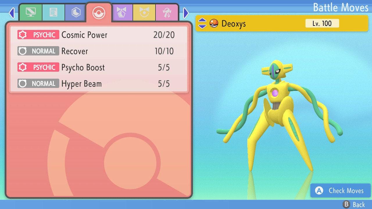 Foto de la carta Pokémon DEOXYS Brillante 6IV Pokémon Diamante Brillante Perla Reluciente 6IV Competitivo Listo para la Batalla 2