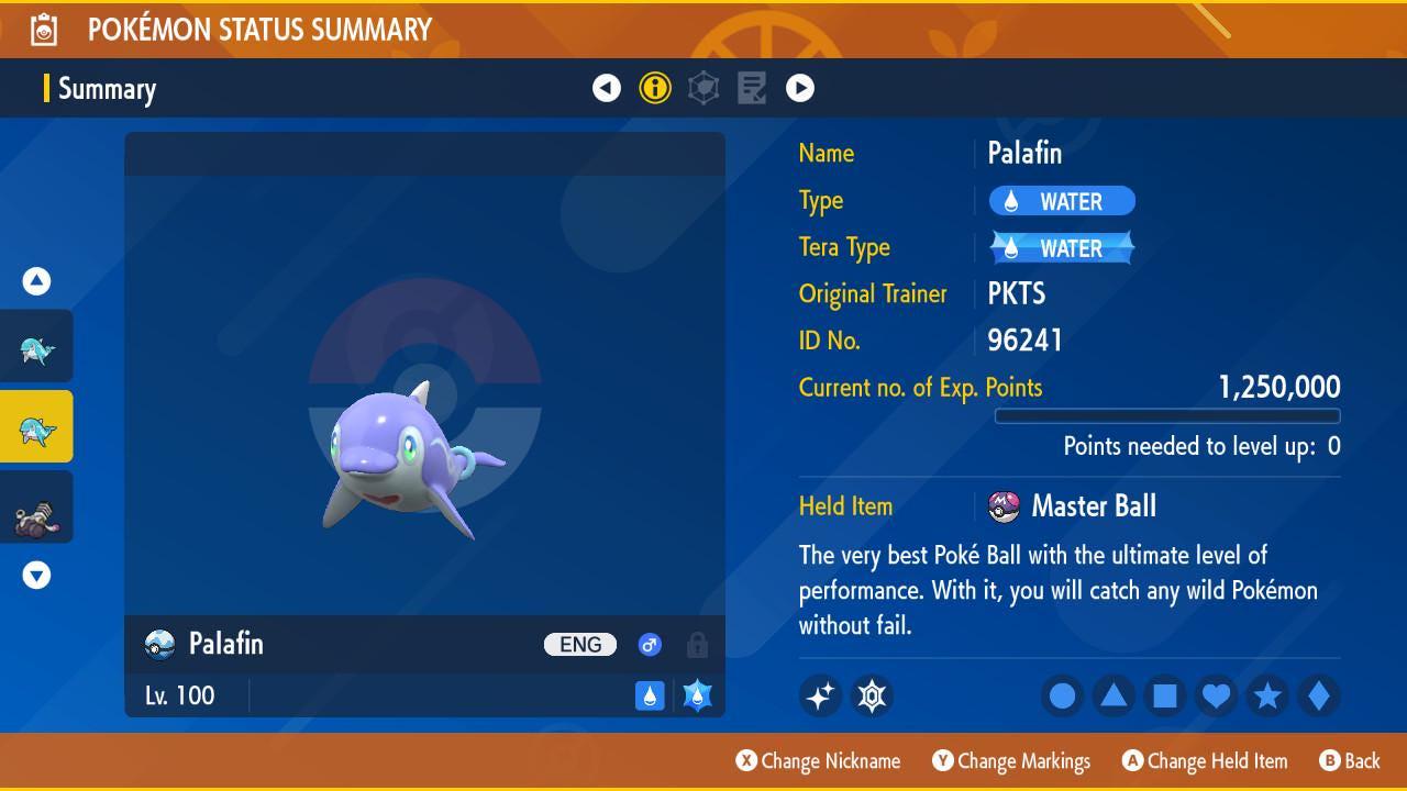 Shiny PALAFIN Pokémon Scarlet Violet 6IV Competitive Battle Ready – Scarlet & Violet Pokémon card photo
