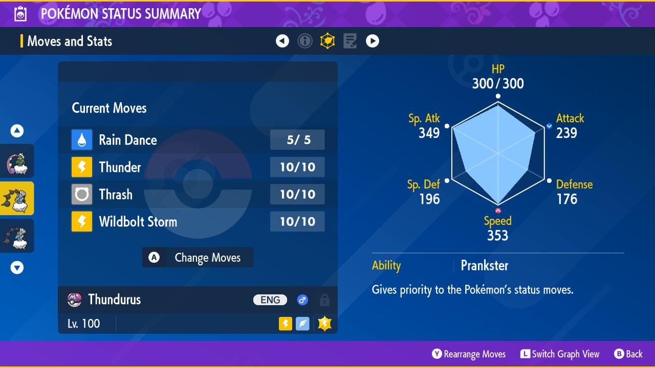 Shiny THUNDURUS Pokémon Scarlet Violet 6IV Competitive Battle Ready Pokémon card photo 3