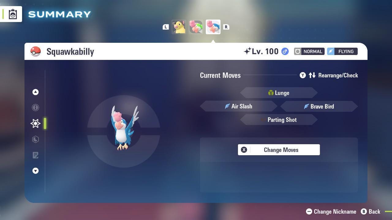 Foto de la carta Pokémon Squawkabilly Azul variocolor 6IV Listo para el combate competitivo 3