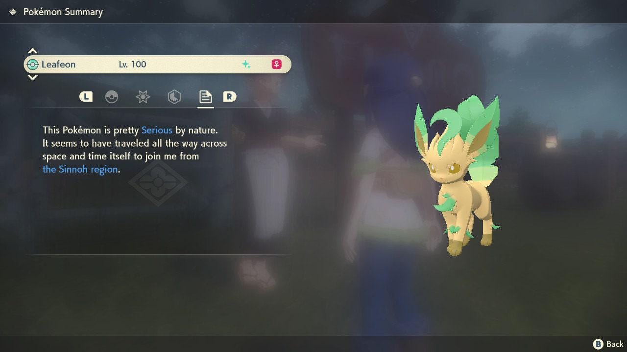 Shiny LEAFEON Pokemon Legends Arceus 6IV Competitive Battle Ready Pokémon card photo 3