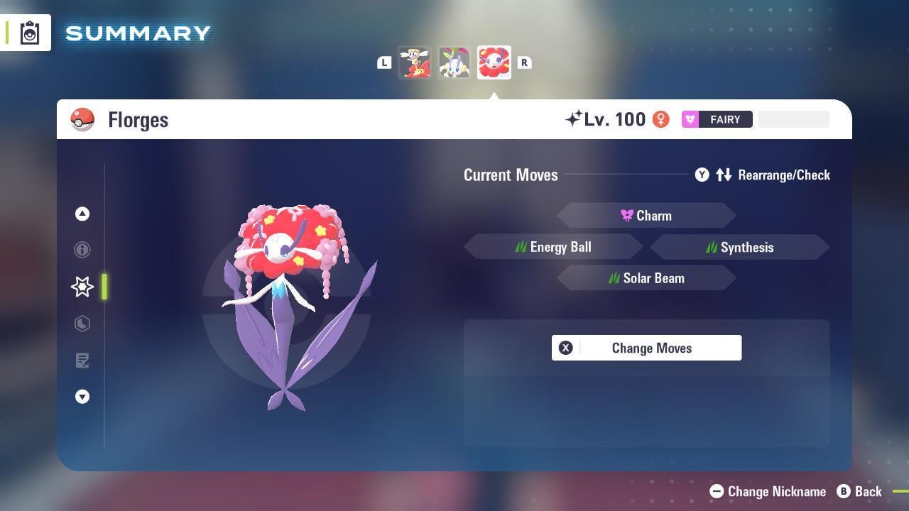 Foto de la carta Pokémon Shiny Red FLORGES Pokémon Legends ZA 6IV Listo para el Combate Competitivo 3
