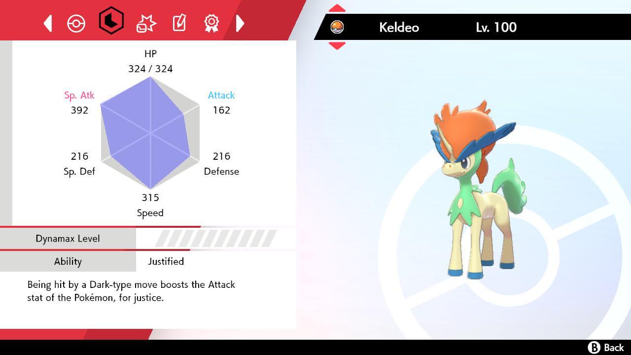 Shiny KELDEO Pokemon Sword Shield 6IV Competitive Battle Ready Pokémon card photo 3