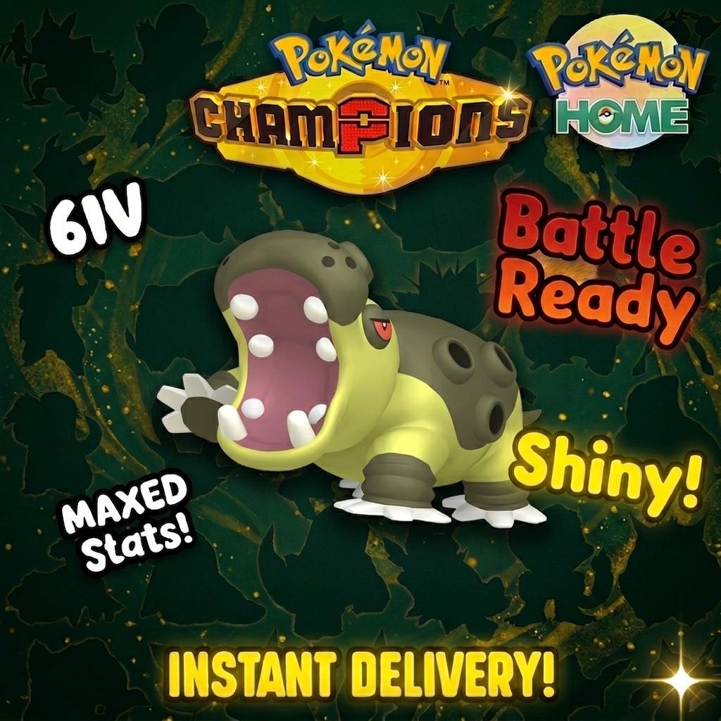 Shiny Hippowdon Pokémon Champions 6IV Competitive Battle Ready – Champions Pokémon card photo