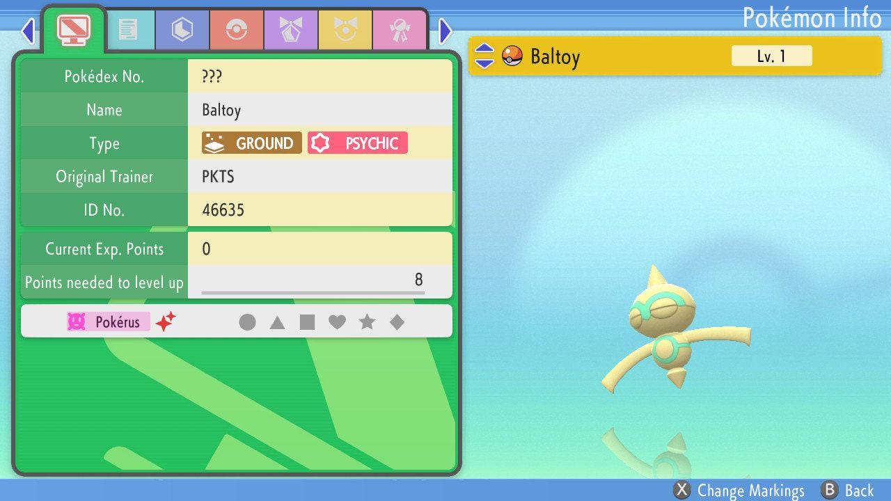 SHINY 6IV BALTOY Pokémon Brilliant Diamond and Shining Pearl 6IV Competitive Battle Ready – Brilliant Diamond & Shining Pearl Pokémon card photo