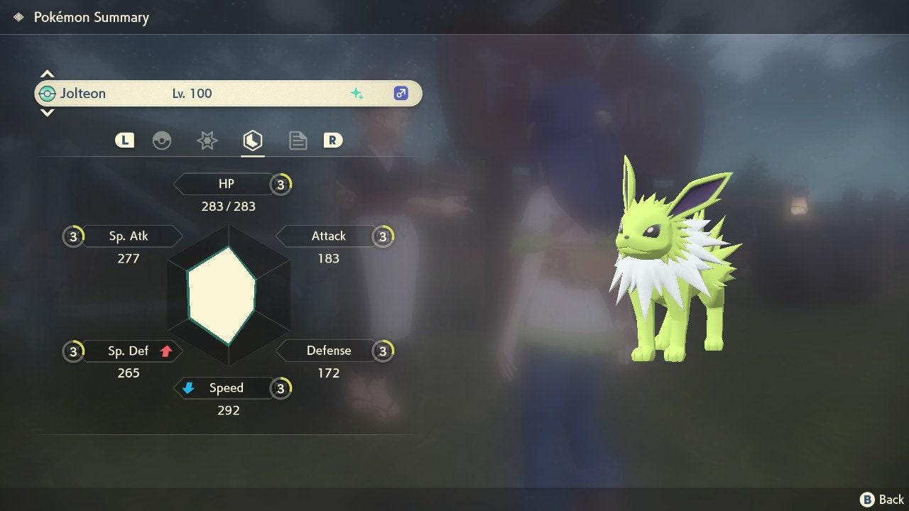 Shiny JOLTEON Pokemon Legends Arceus 6IV Competitive Battle Ready Pokémon card photo 4