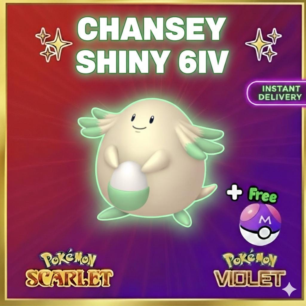 Pokemon Scarlet Violet Shiny 6iv Chansey Battle Ready Ev Trained Custom Ot Sv Trade FAST DELIVERY READY Pokémon card photo